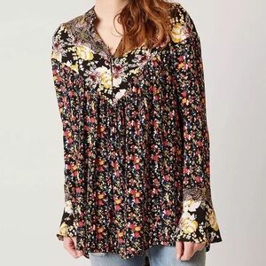 Free People Wildflower Fields Henley Top